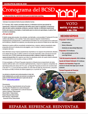 BCSD Bond Newsletter in Spanish